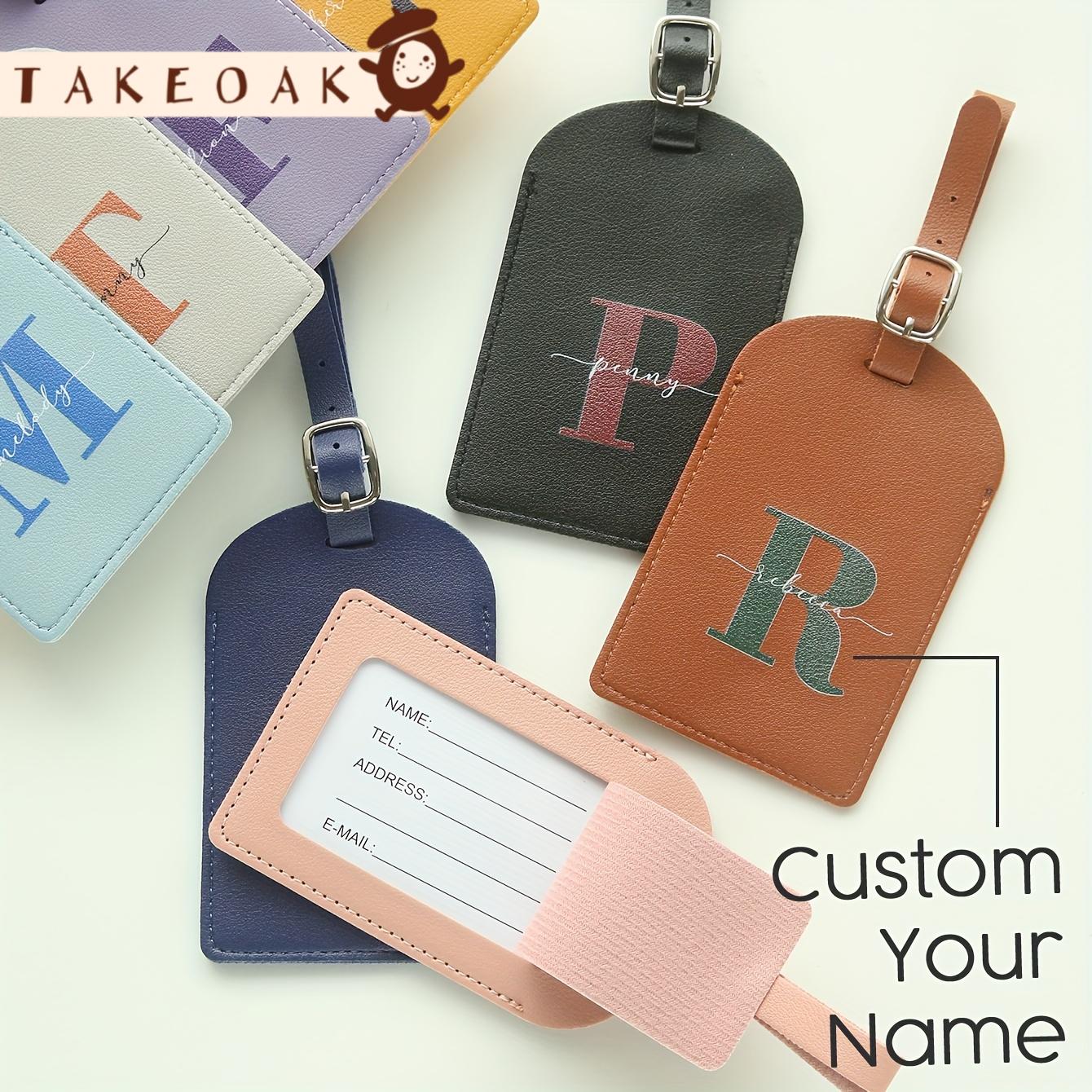 Travel Accessories Overseas - Персонализированная кожаная бирка для багажа с