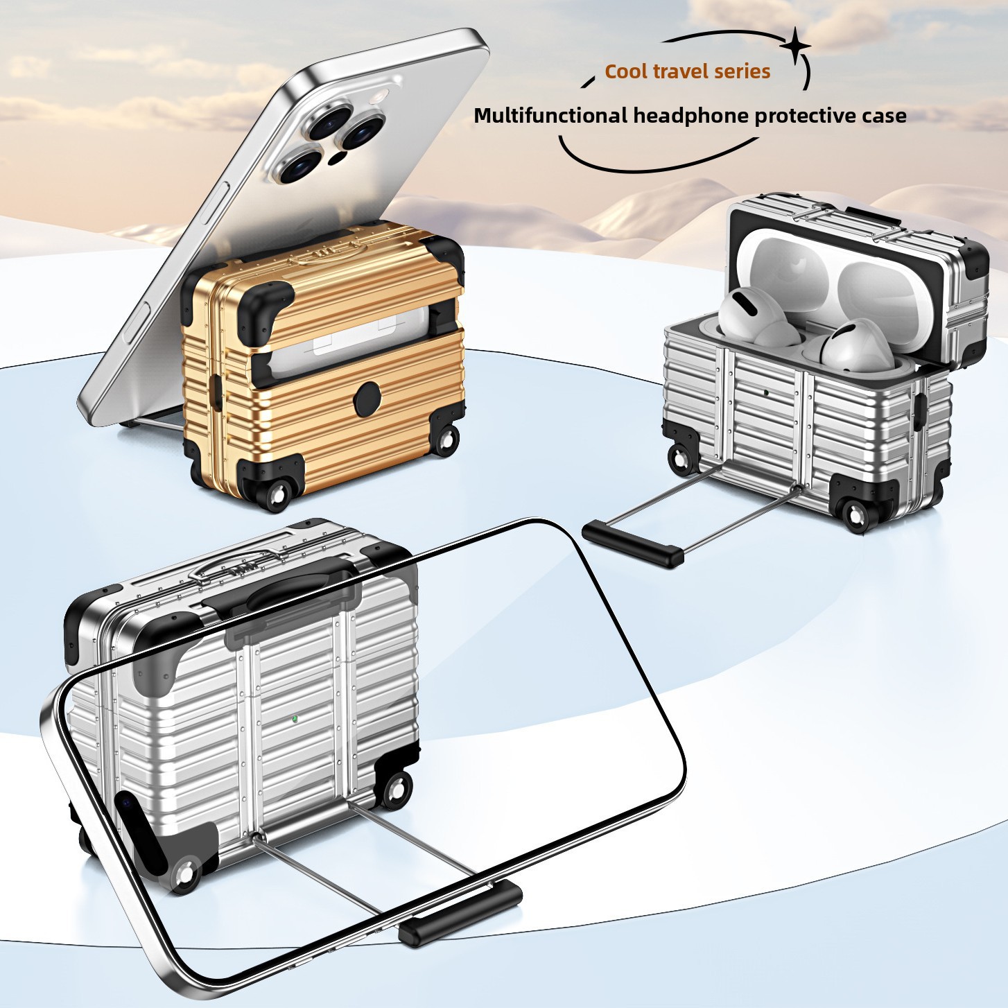 Travel Accessories Apple - Ударопрочный защитный чехол в стиле мини-чемодана