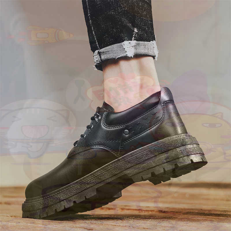 Travel Accessories For Young Men - Темные модные кроссовки из натуральной кожи,