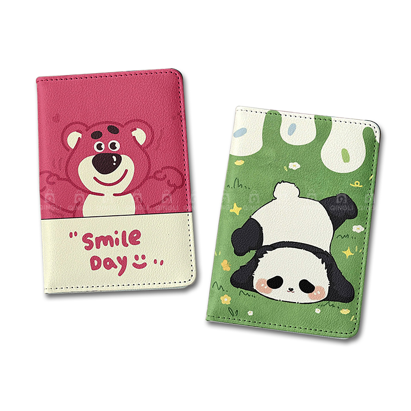 Travel Accessories Pink - Милая обложка для паспорта с пандой,