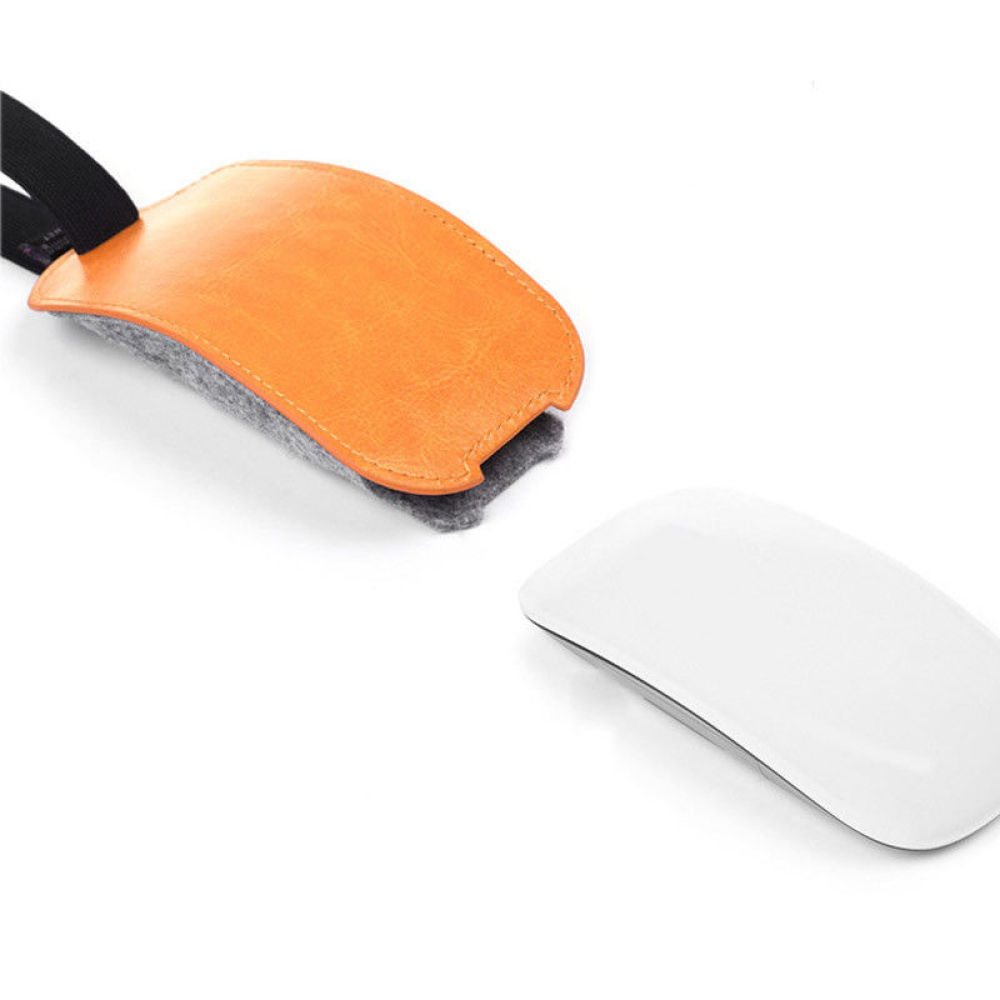 Travel Accessories Apple - Оранжевый фетровый чехол для мыши из