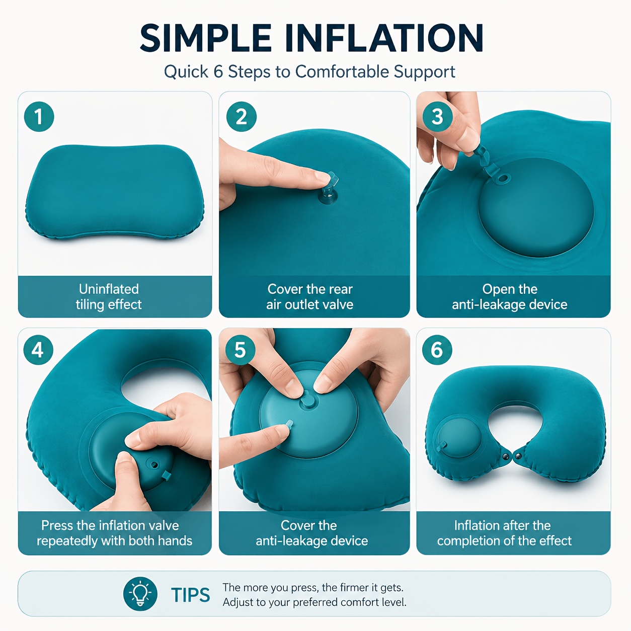 Надувная дорожная подушка для  – обзор и цена Travel Pillow Inflatable